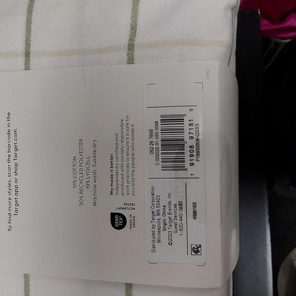 Threshold Bedding Queen Flannel Sheet Set Ivory Windowpane